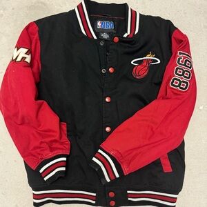 NBA Miami Heat Authentic Black/Red Jacket Size XL Unique Ítem